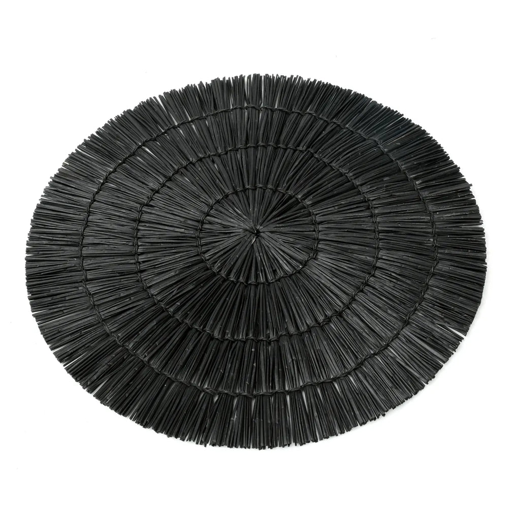 The Alang Alang Placemat - Round - black