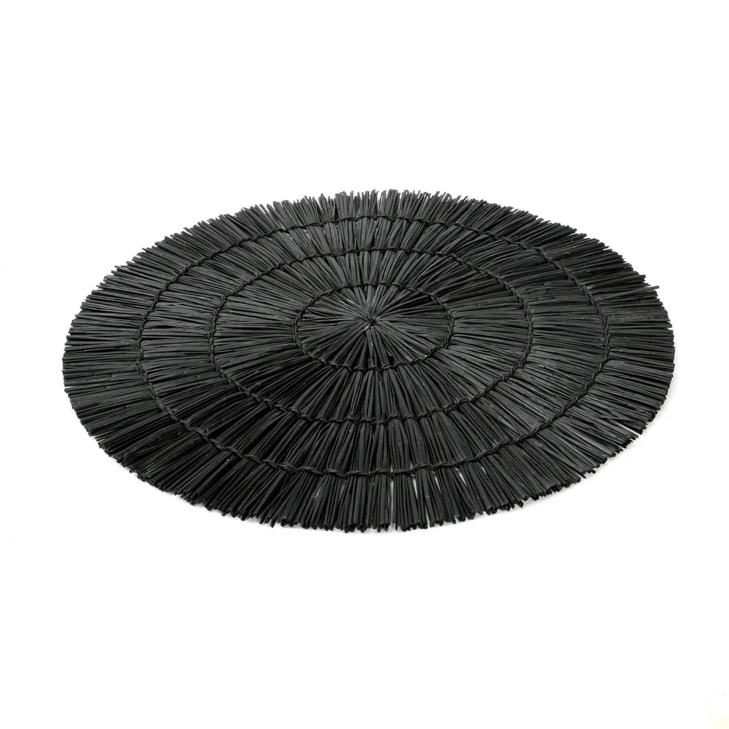 The Alang Alang Placemat - Round - black