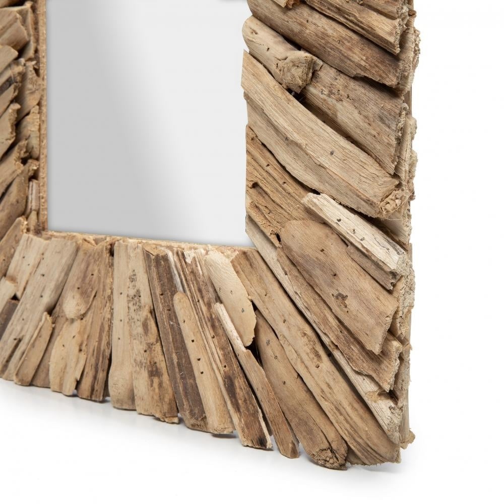 De Driftwood Ingelijste Spiegel - Naturel - M