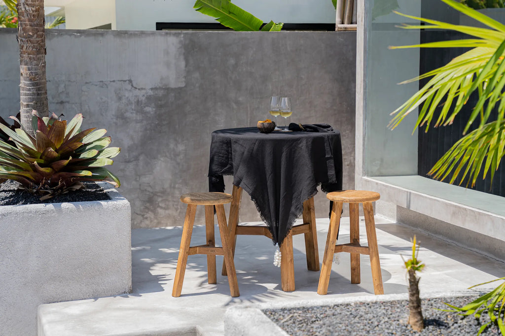 The Linen tablecloth - Black -150x150