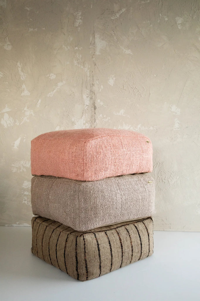 The Oh My Gee Pouf -Salmon pink