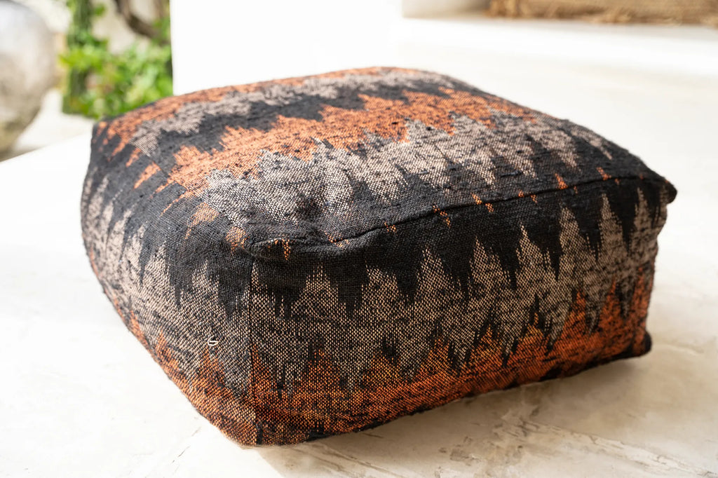 The Oh My Gee Pouf - Black Orange