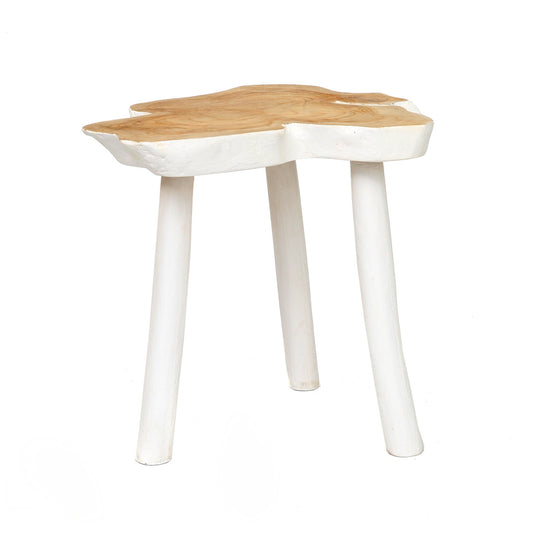The Organic side table- Natural White