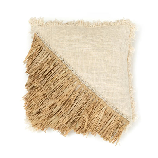 The Raffia cotton cushioncover  - Natural White - 60x60