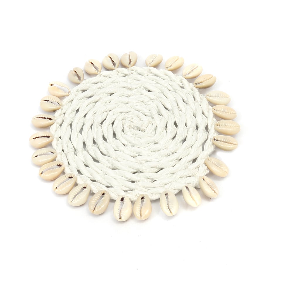 The Seagrass Shell Coaster - White