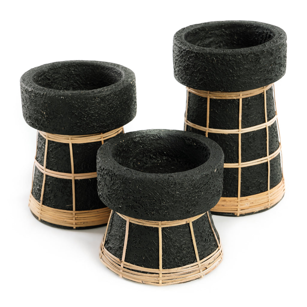 The Serene Candleholder - Black Natural - S