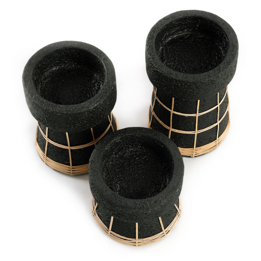 The Serene Candleholder - Black Natural - S