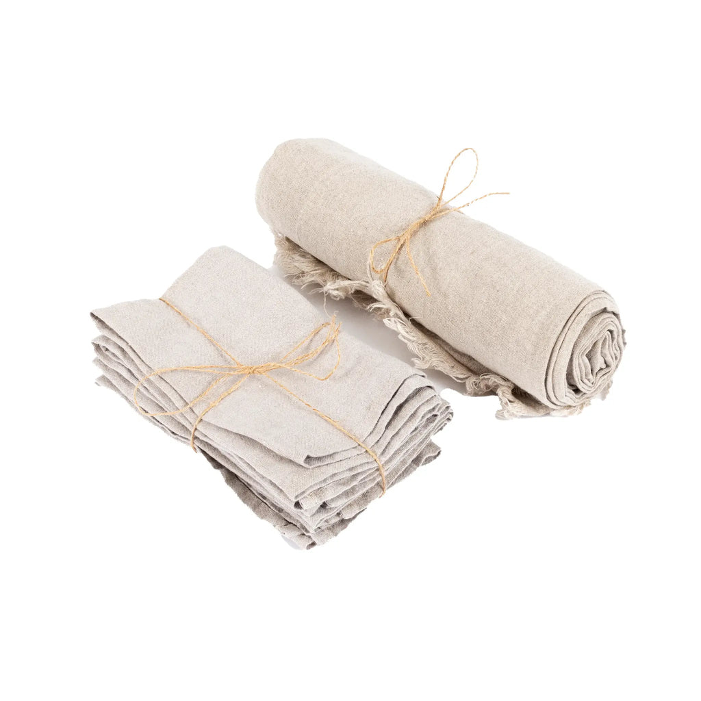 The Linen tablecloth - Beige - 150x150